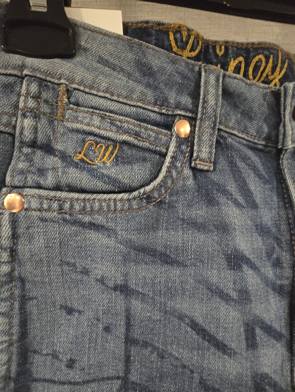 Wrangler x Lainey Wilson Bell Bottom Jeans Size 26x32 Western Graphic Flare-NWT - Picture 10 of 13